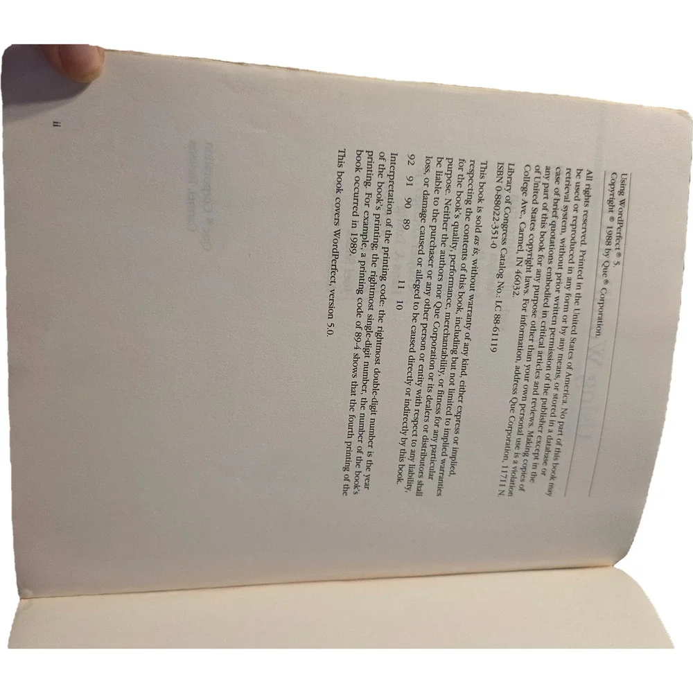 Using WordPerfect 5 Special Edition Que Book Stewart Vintage PC Software 1988